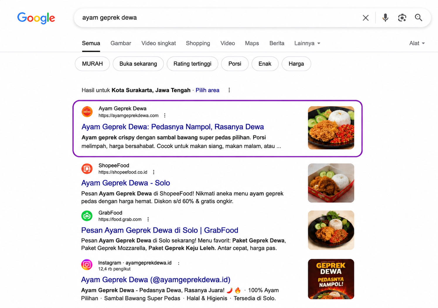 Ayam Geprek Dewa