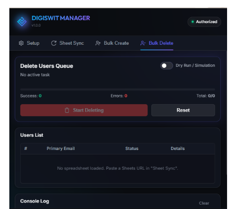 DSI GSuite Extension Manager