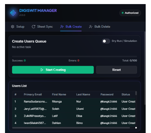 DSI GSuite Extension Manager